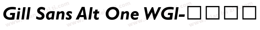 Gill Sans Alt One WGl字体转换